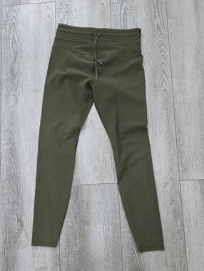 Lorna Jane Olive Ribbed High-Waist Leggings